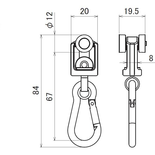 HINAKA “レクト30”レール用スナップランナ