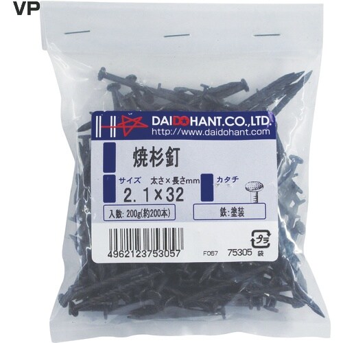 DAIDOHANT VP ステンレス焼杉釘 スクリ
