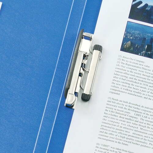 LIHIT A4パンチレスファイル グレー