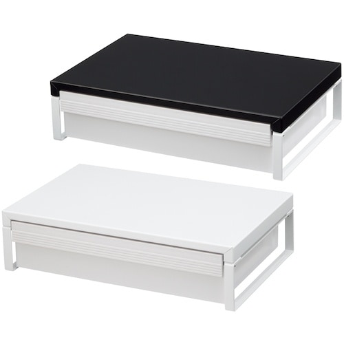 LIHIT 机上台<幅390mm・引出し付> 黒