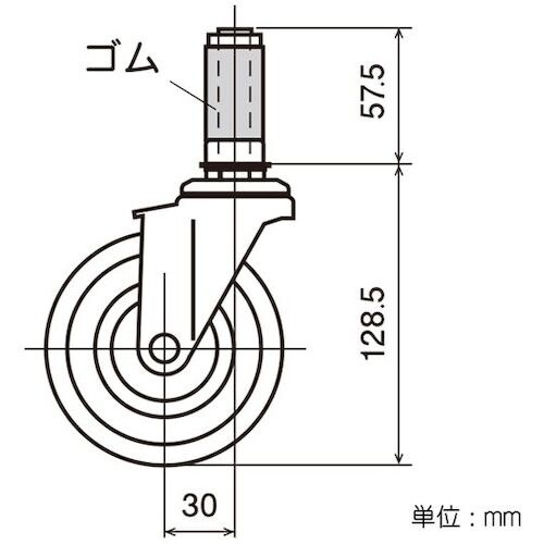 yazaki パイプキャスター 車輪径Φ100 自