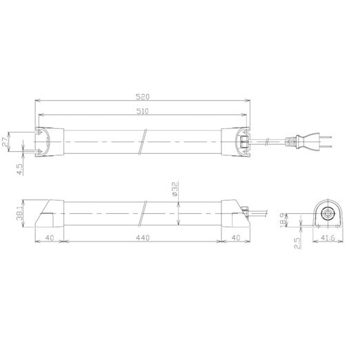 NIKKI 簡易防水型LEDリニアライト AC10