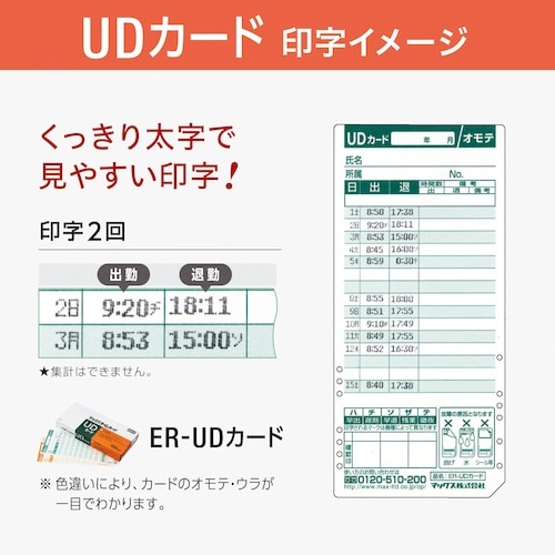MAX タイムレコーダー ER−110SU【日毎・