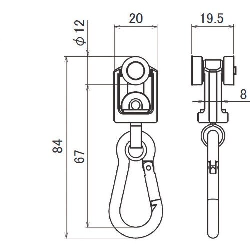 HINAKA “レクト30”レール用スナップランナ