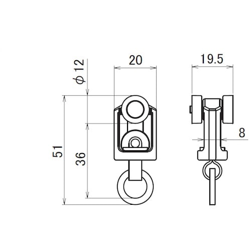 HINAKA “レクト30”レール用ランナー(スチ