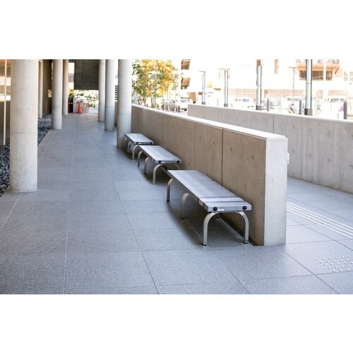 テラモト ホームベンチステン1800灰