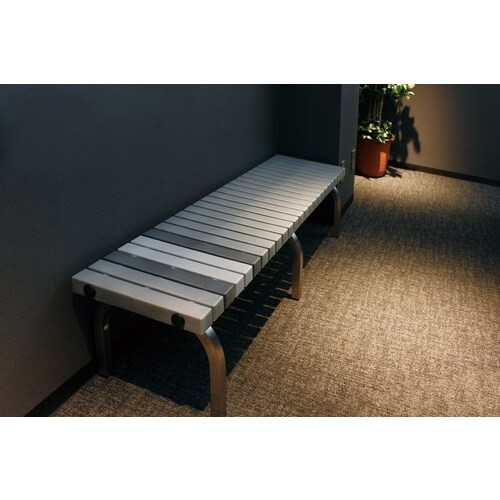 テラモト ホームベンチステン1800灰