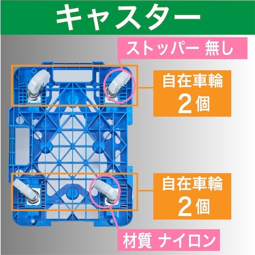 TRUSCO 樹脂製平台車 連結式ルートバン メッ