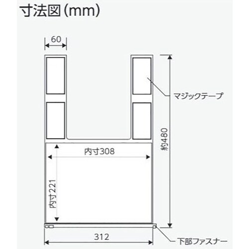 ユニット カゴ車用ワンタッチ標識 ポケット式A4横