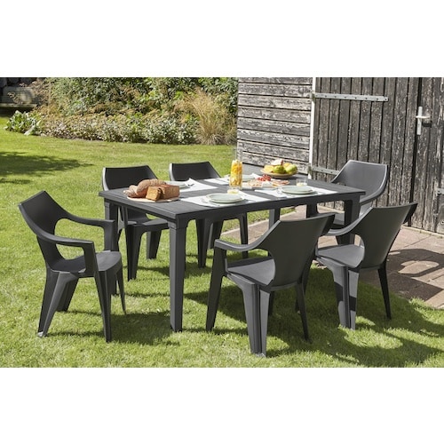 KETER 樹脂チェア ダンテ ローバック ブラッ