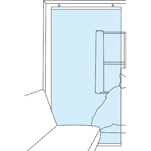 明和 防炎抗ウイルス抗菌透明間仕切り(レール)VB