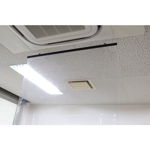 明和 防炎抗ウイルス抗菌透明間仕切り(ハトメ)VB