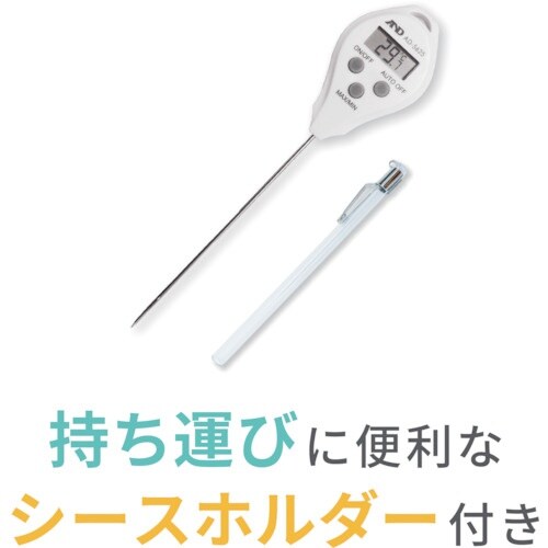 A&D 防水形コンパクト中心温度計白