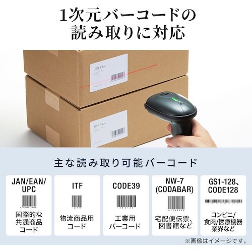 SANWA 1次元レーザーバーコードリーダー