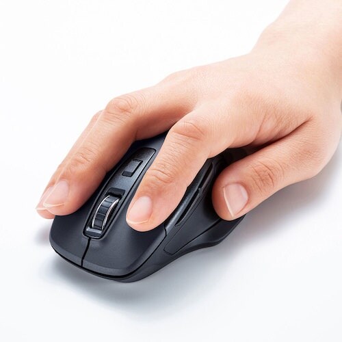 SANWA 静音ワイヤレスブルーLEDマウス