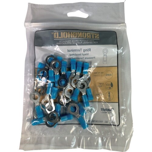 ストロングホールド ビニール絶縁被覆付圧着端子(丸