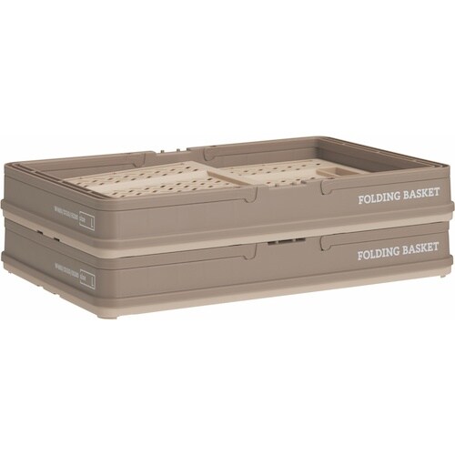 TENMA 折りたたみバスケット ハンドル付きL