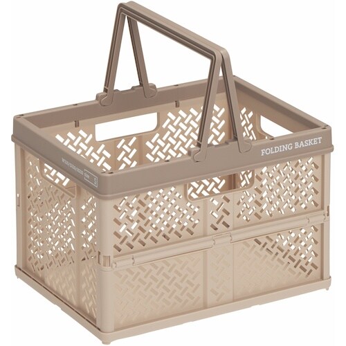 TENMA 折りたたみバスケット ハンドル付きS