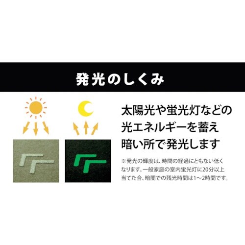 サンコー 吸着蓄光みちびきマット 3枚入