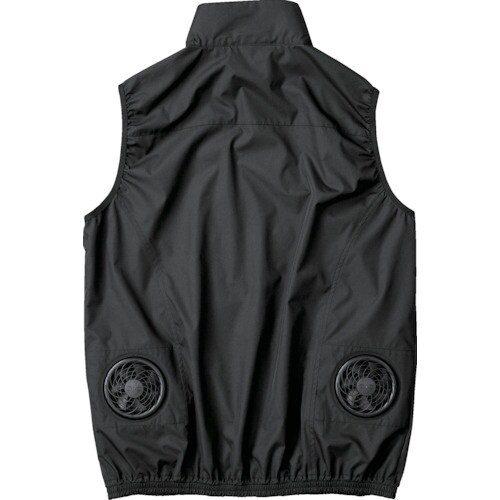 空調服 遮熱タチエリ空調ベスト ブラック 3L