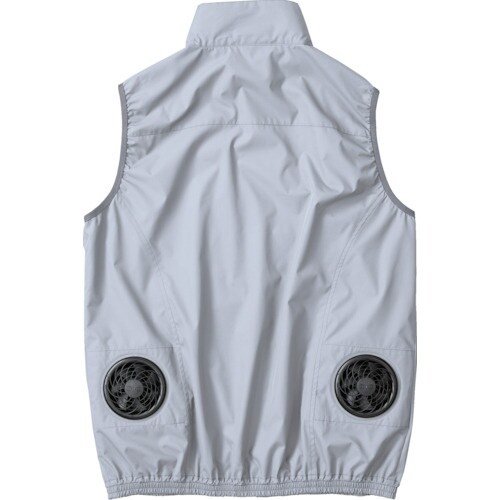 空調服 遮熱タチエリ空調ベスト シルバー LL