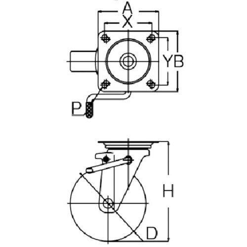 ユーエイ プレート式 自在 巻き込み防止カバー付キ