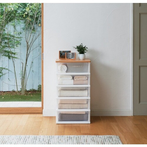 TENMA 木製天板ストッカー550 組立式 5段