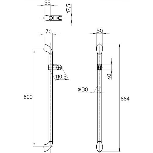 SANEI 手すり兼用スライドバー