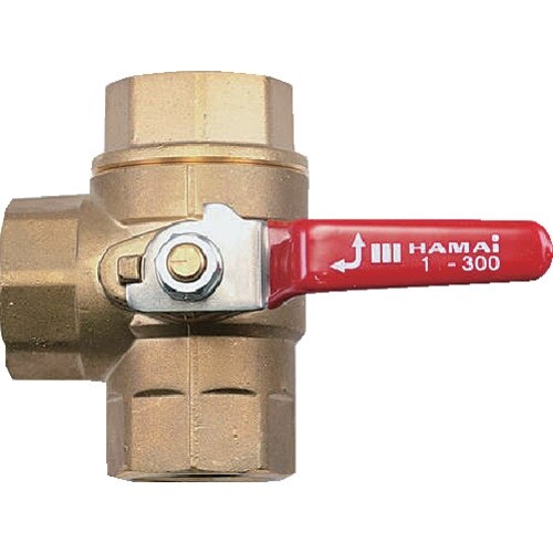 HAMAI 黄銅製3方ボールバルブ