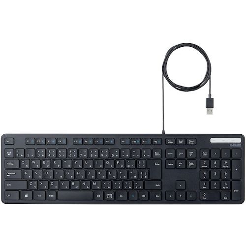 ELECOM 有線キーボード 薄型 メンブレン式