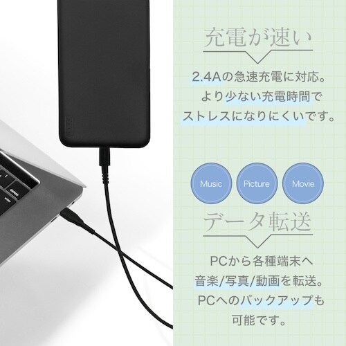 Owltech microUSBケーブル25万回の