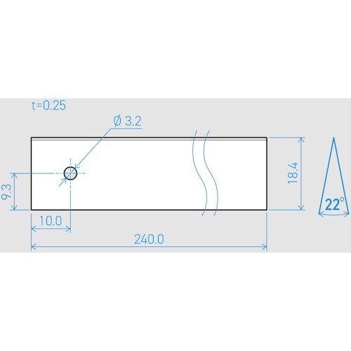 貝印刃物 機械刃 0.25×18.4×240L 2