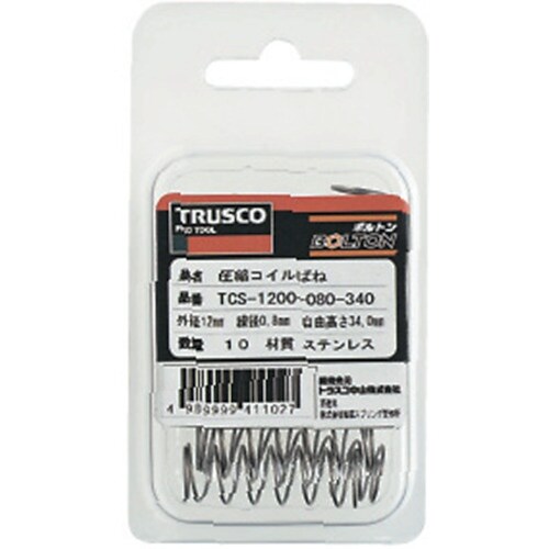 TRUSCO 【売切廃番】圧縮コイルばね D4.0