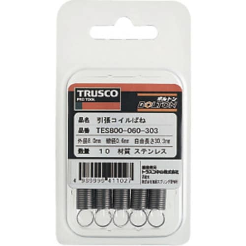 TRUSCO 【売切廃番】引張コイルばね D4.0