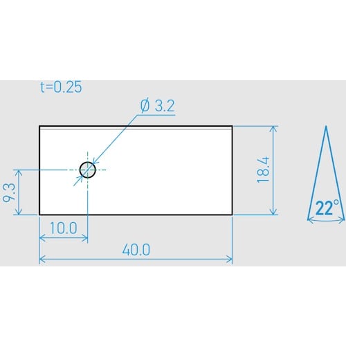 貝印刃物 機械刃 0.25×18.4×40L 22