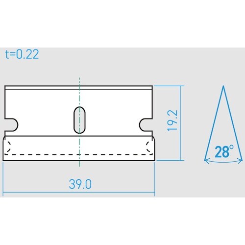 貝印刃物 機械刃 O39−1CZ 28°(200枚