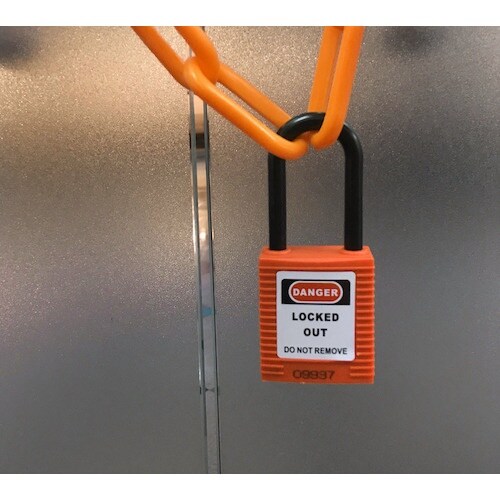 セーフラン ロックアウト用絶縁パドロック オレンジ