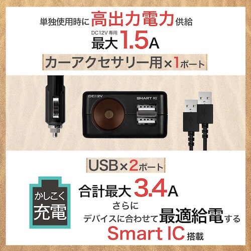 Owltech ACコンセントでカーアクセサリーが