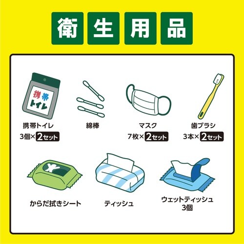 IRIS 298615 防災セット 2人用44点