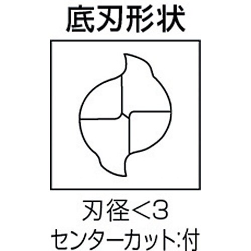 三菱K 2枚刃エムスター汎用 超硬スクエアエンドミ