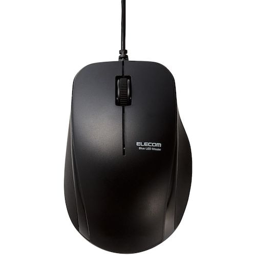 ELECOM BlueLEDマウス 有線 3ボタン