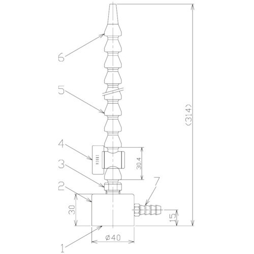 NIKKI マグネットスタンド式クーラントノズル
