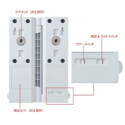 KING JIM カドにつけるお知らせライト グレ