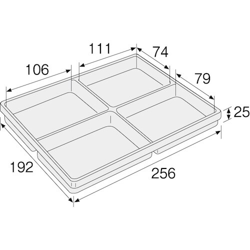 HOZAN ESDパーツトレー 4分室