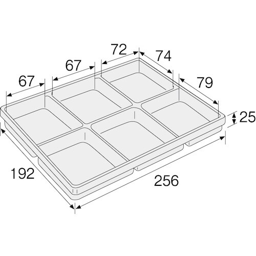 HOZAN ESDパーツトレー 6分室