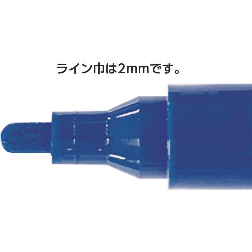 シンワ 工事用 ペイントマーカー 中字 丸芯 青