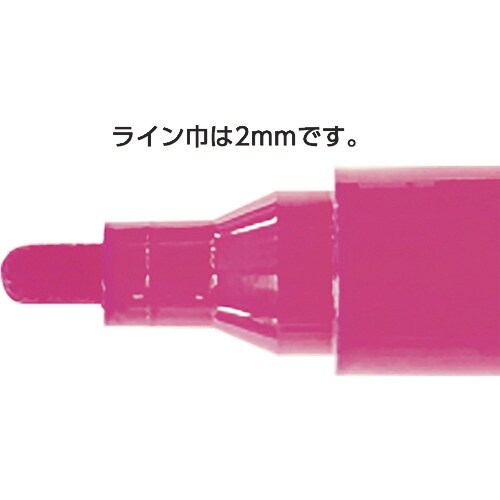 シンワ 工事用 ペイントマーカー 中字 丸芯 蛍光