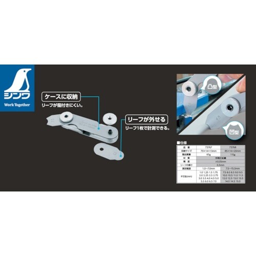 シンワ ラジアスゲージ B R7.5ー1532枚組