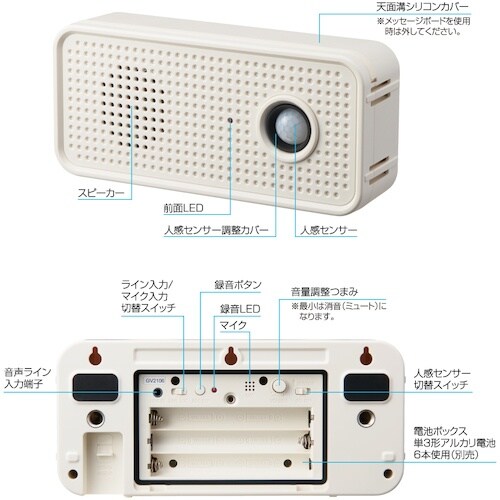 KING JIM お知らせボイス 白 IP54相当