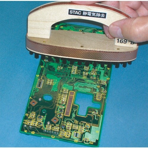 スタック 柄付コバン型ストロングカーボン除電ブラシ